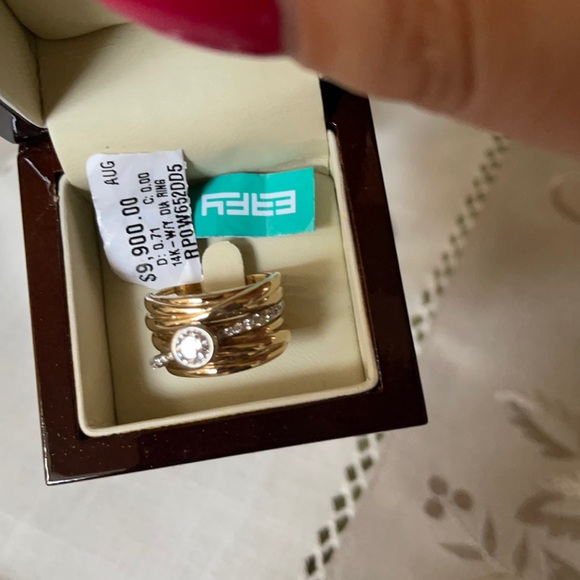 ❤️❤️❤️EFFY 14K White&Yellow Gold Diamond Ring ❤️❤️ - Picture 11 of 16